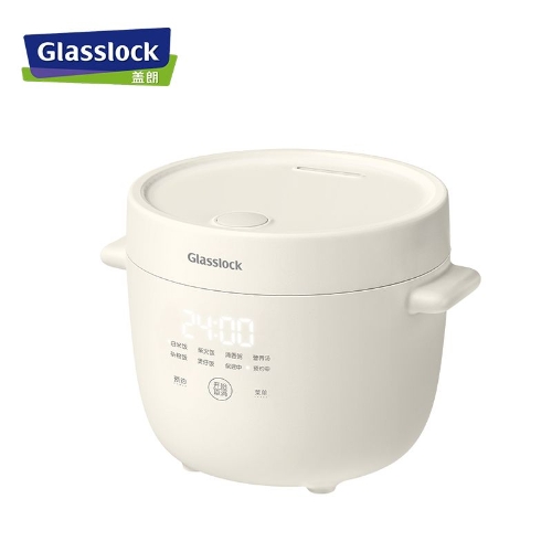 GLASSLOCK天然陶土0涂层迷你小型电饭煲电压力锅高压锅1.6升炖锅煮汤锅饭锅粥锅无涂层家用电饭锅1-2人适用