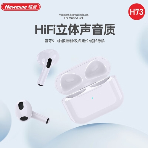 纽曼蓝牙TWS耳机真无线运动游戏待机续航挂脖H73