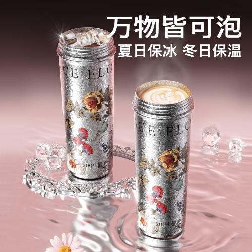 GOOM纯钛保温杯女生高颜值25新款大容量吸管水杯子送母亲生日礼物