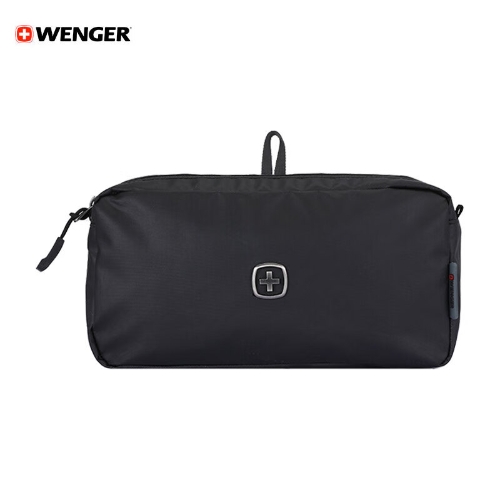 威戈（WENGER）瑞士军刀旅行洗漱包男女数码收纳包化妆包洗护黑色AC4095.190571