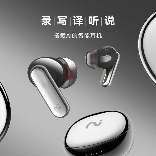 科大讯飞（iFLYTEK）录音降噪会议耳机Nano+ 无线蓝牙耳机主动降噪 入耳式 超长续航 录音转文字 适配苹果华为