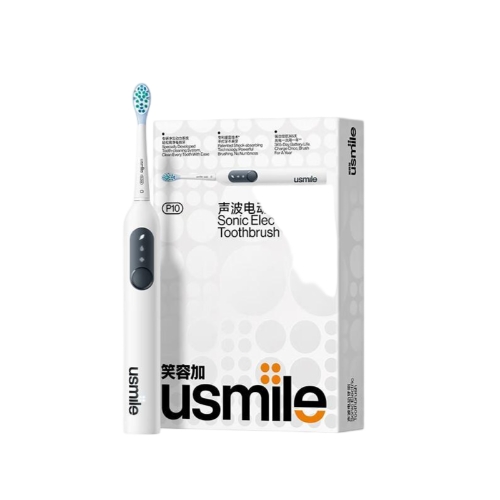 usmile笑容加电动牙刷 缓震清洁刷头 P10昆仑白 365天续航 新婚生日礼物送男友女友
