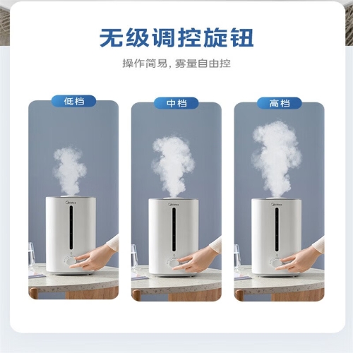 美的（Midea）加湿器卧室婴儿大容量办公桌面家用 迷你低噪空气加湿净化一体机 SC-3G40S