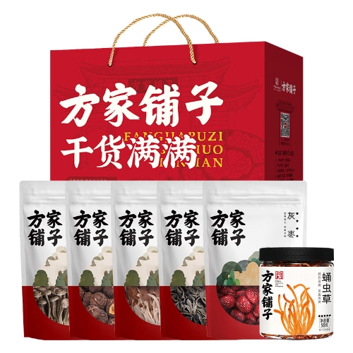 方家铺子中华老字号 昌盛菌菇干货盒装 490g
