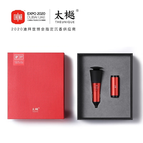 太樾 智能车载天然香薰（二代套装）中国红 沉香芬芳驱除异味 1器+1管(5片)