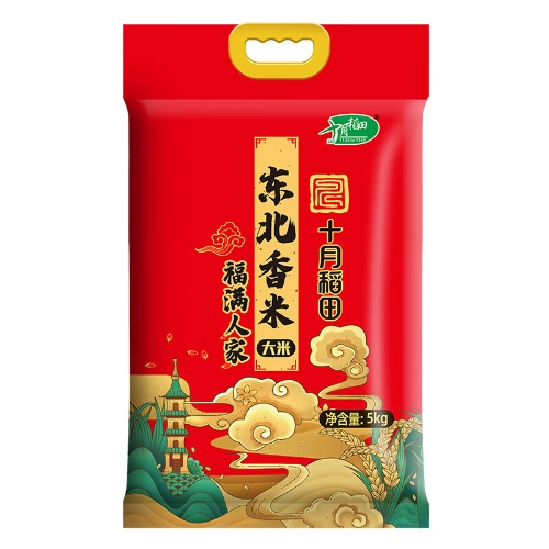 十月稻田 福满人家东北香米 大米5kg