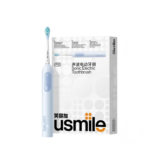 usmile笑容加电动牙刷 P10 学生性价比 声波震动 旅行 口腔好物 成人送男女朋友情侣生日实用礼物礼盒 P10蓝